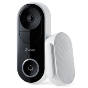 360 D819 Remote Monitoring / Wireless WiFi / Visitor Recognition / Video Call / Ultra Clear Night Vision Smart Camera Doorbell