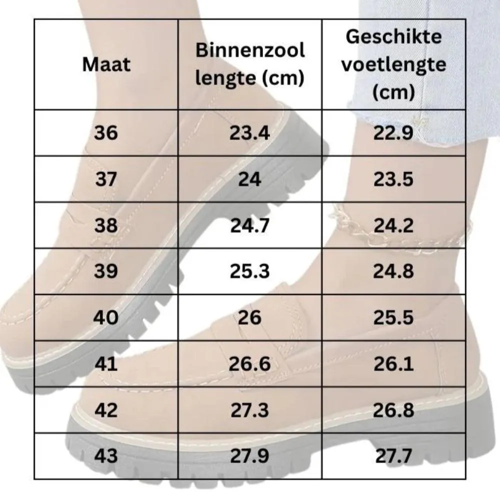 Chiara | Comfortabele effen plateau loafers voor dames
