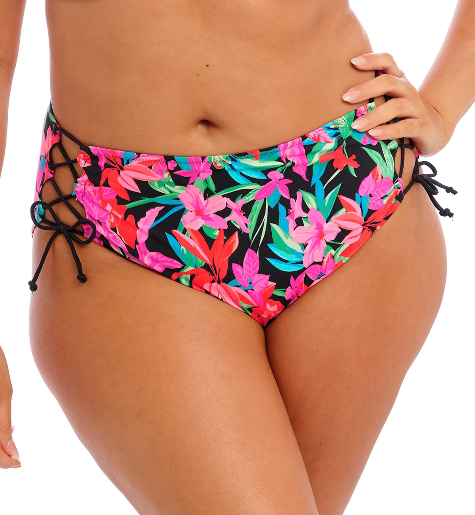 Elomi Savaneta Mid Rise Strappy Swim Brief (ES801370) - Black