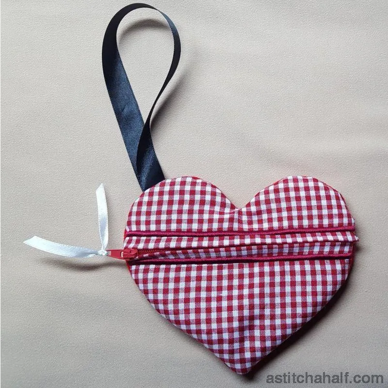 Heart Smart ITH Zipper Bag