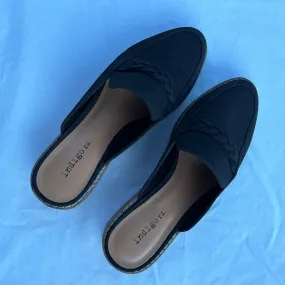 Indigo Rd. Navy Blue Woven Mule Loafers – Stylish Slip-Ons (Size 41 Only)