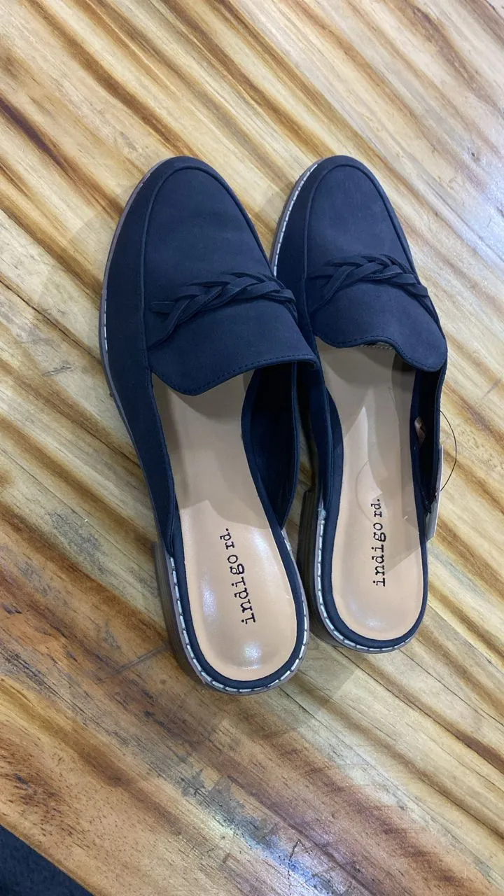 Indigo Rd. Navy Blue Woven Mule Loafers – Stylish Slip-Ons (Size 41 Only)
