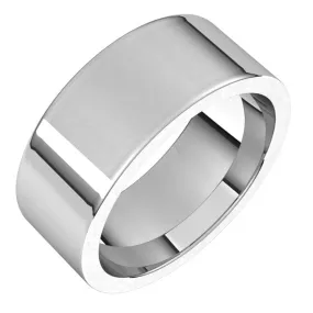 Palladium Flat Comfort Fit Wedding Band, 8 mm Wide