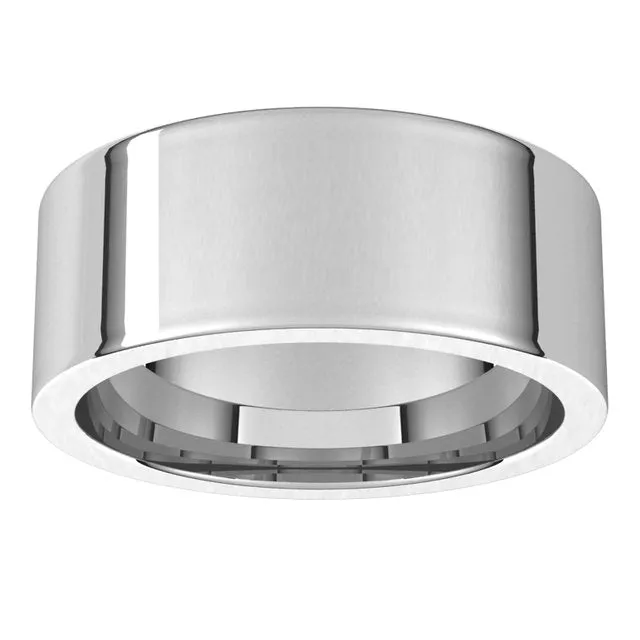 Palladium Flat Comfort Fit Wedding Band, 8 mm Wide