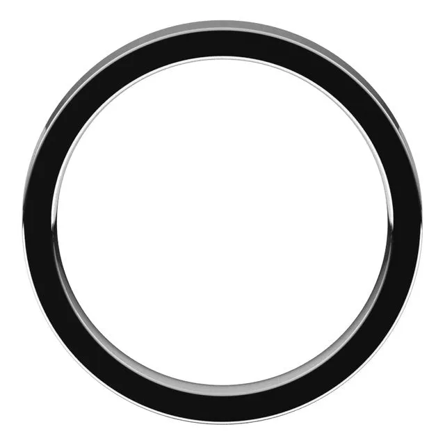 Platinum Flat Comfort Fit Wedding Band, 3 mm Wide