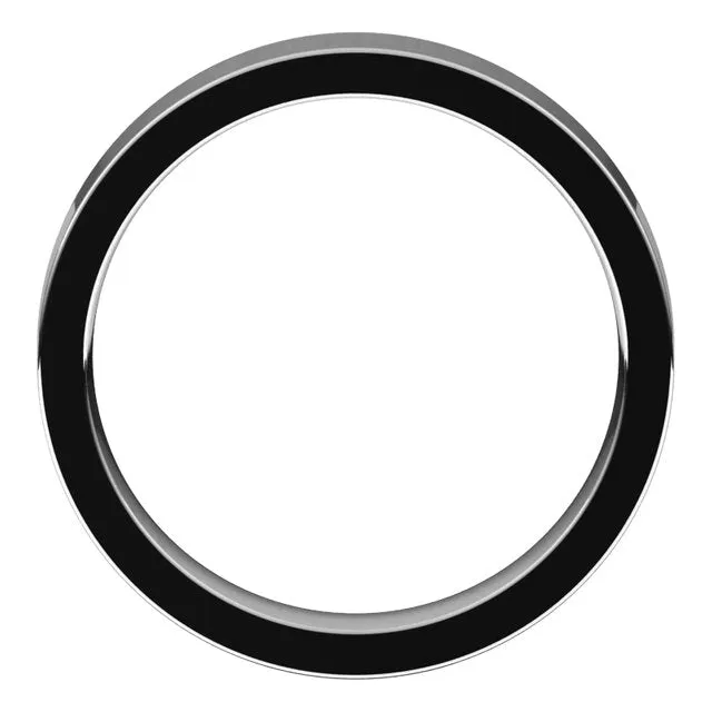 Platinum Flat Comfort Fit Wedding Band, 4 mm Wide