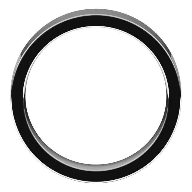 Platinum Flat Comfort Fit Wedding Band, 5 mm Wide