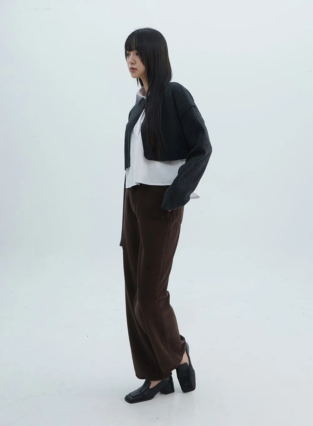 Solid Wide Fit Pants ON313