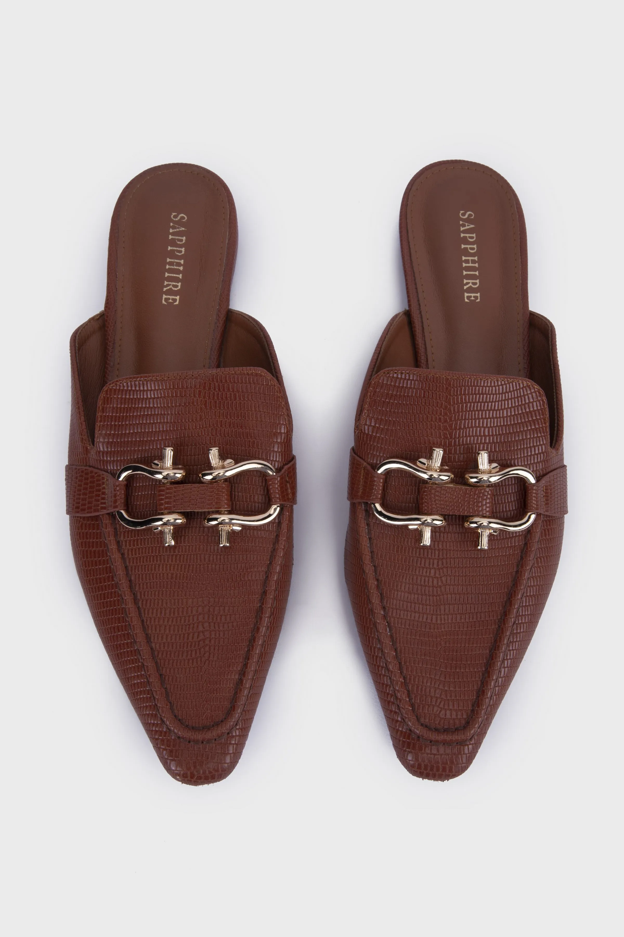 Tan Mule Loafers