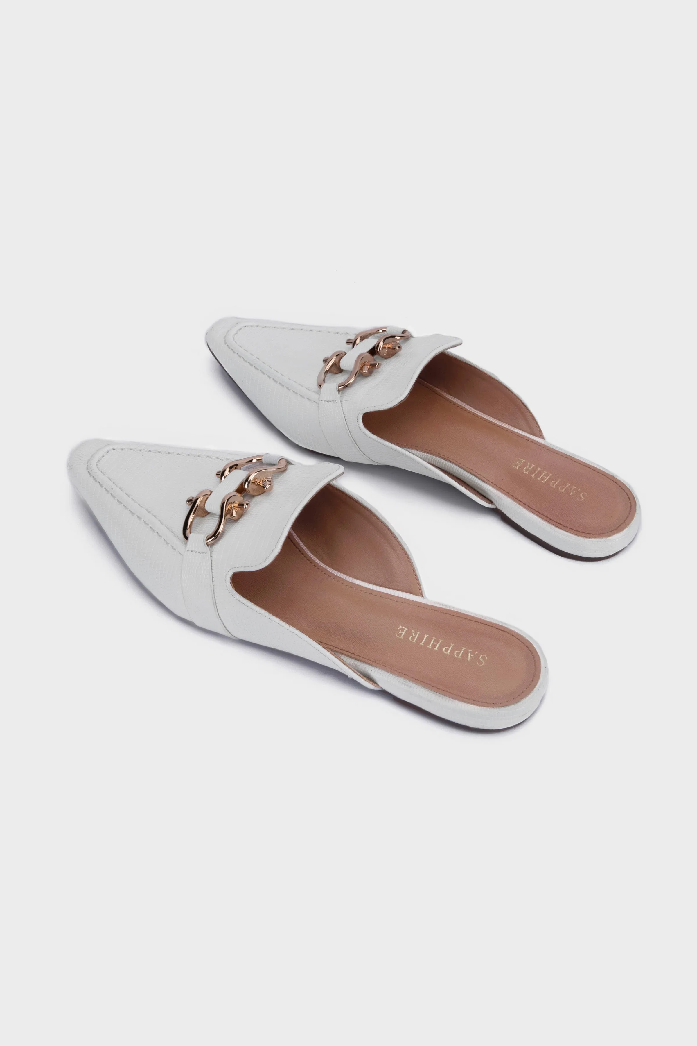 White Mule Loafers