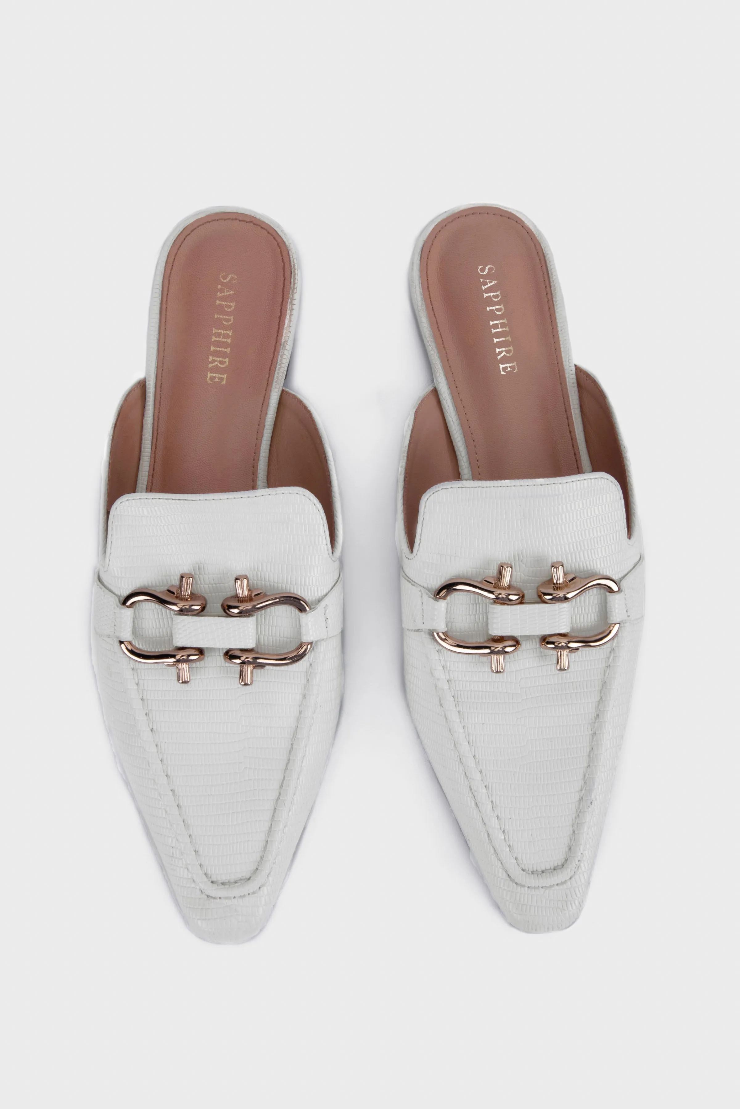 White Mule Loafers