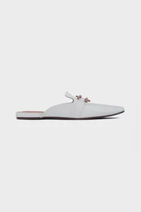 White Mule Loafers