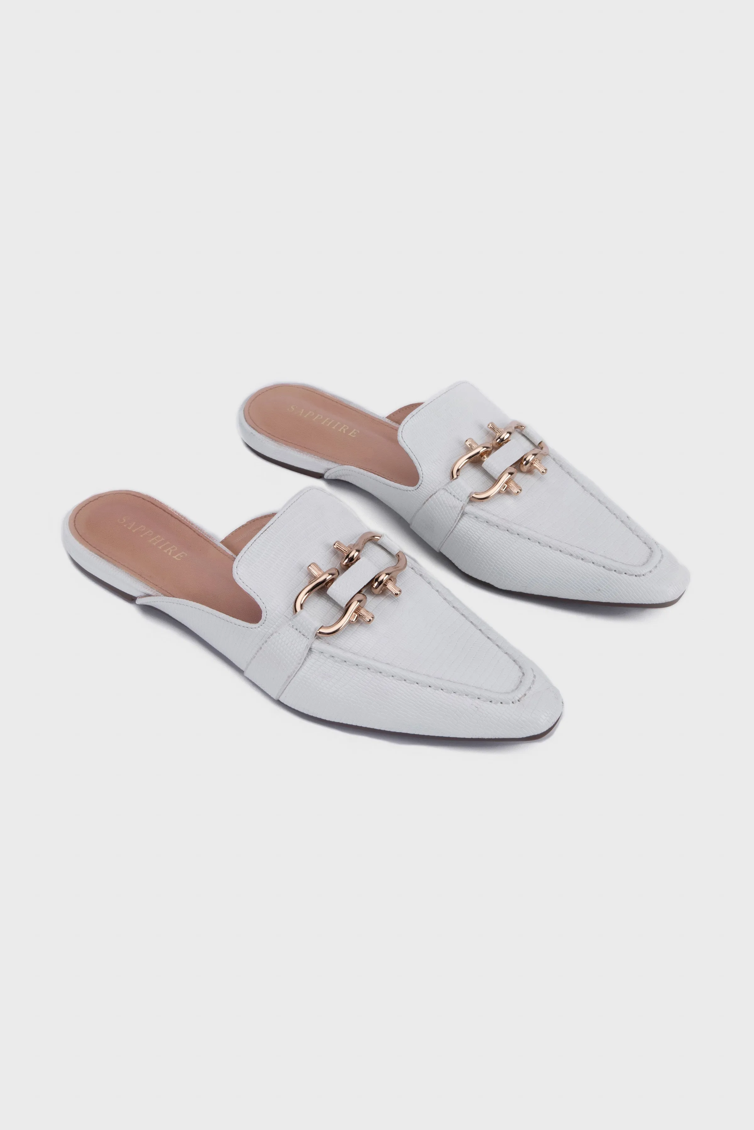 White Mule Loafers