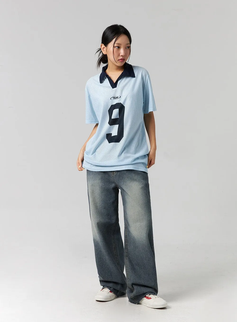 Wide Fit Washed Jeans CG314